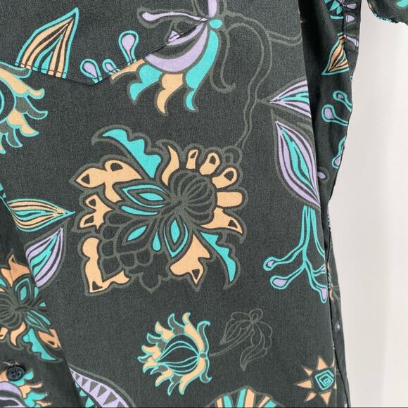 Sun Diego short sleeve button down shirt men’s size large floral pattern - Picture 6 of 10